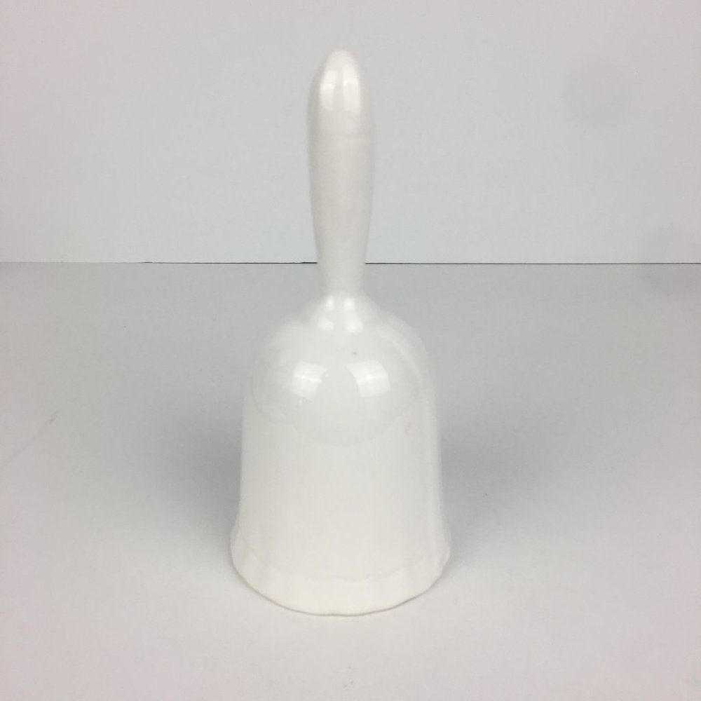 Vintage Ceramic Bell White w Pink‎ Flowers Decor - Picture 4 of 8